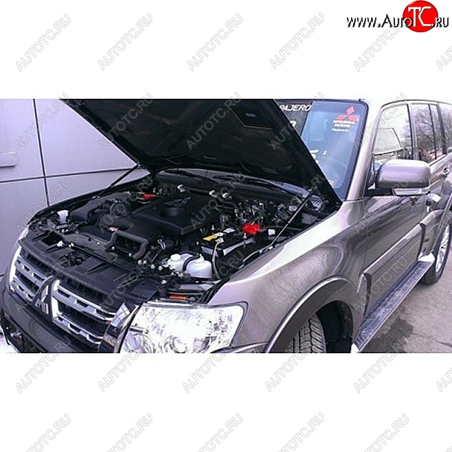 2 349 р. Упоры капота Russtal Mitsubishi Pajero 4 V80 дорестайлинг (2006-2011)  с доставкой в г. Набережные‑Челны