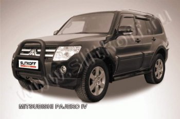 Кенгурятник d76 высокий Mitsubishi Pajero 4 V90 дорестайлинг (2006-2011)