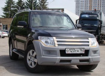 32 999 р. Бампер передний Broomer Design Mitsubishi Pajero 4 V80 дорестайлинг (2006-2011) (Неокрашенный)  с доставкой в г. Набережные‑Челны. Увеличить фотографию 3