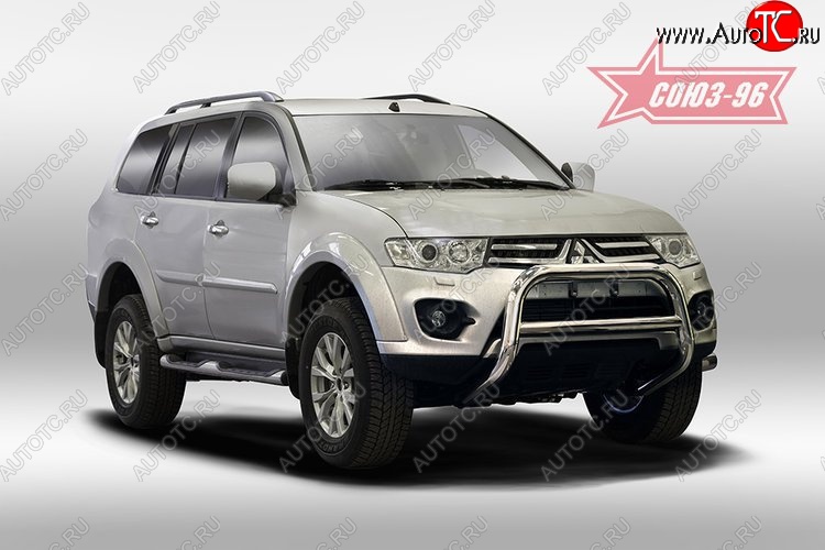 14 417 р. Защита переднего бампера Souz-96 (d76) Mitsubishi Pajero Sport QE дорестайлинг (2015-2021)  с доставкой в г. Набережные‑Челны