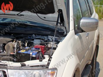 2 969 р. Упор капота MV-Tuning (одинарный) Mitsubishi Pajero Sport PB дорестайлинг (2008-2013)  с доставкой в г. Набережные‑Челны. Увеличить фотографию 3