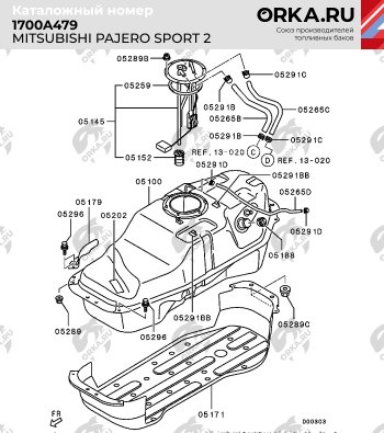 21 999 р. Бак топливный BAKPLAST (70 л., пластиковый)  Mitsubishi Pajero Sport  PB (2008-2017) дорестайлинг, рестайлинг  с доставкой в г. Набережные‑Челны. Увеличить фотографию 4