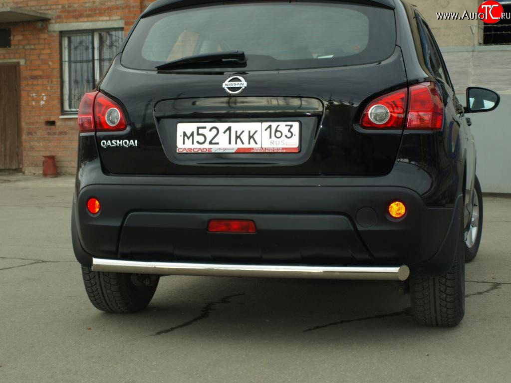 5 799 р. Защита заднего бампера 63,5 мм Nissan Qashqai 1 дорестайлинг (2007-2010)  с доставкой в г. Набережные‑Челны