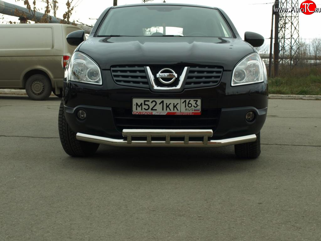 12 449 р. Защита переднего бампера 63,5 мм Nissan Qashqai 1 дорестайлинг (2007-2010)  с доставкой в г. Набережные‑Челны