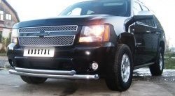 24 999 р. Защита переднего бампера (2 трубыØ76 и 42 мм, нержавейка) SLITKOFF Chevrolet Tahoe GMT900 5 дв. (2006-2013)  с доставкой в г. Набережные‑Челны. Увеличить фотографию 6