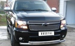 24 999 р. Защита переднего бампера (2 трубыØ76 и 42 мм, нержавейка) SLITKOFF Chevrolet Tahoe GMT900 5 дв. (2006-2013)  с доставкой в г. Набережные‑Челны. Увеличить фотографию 7