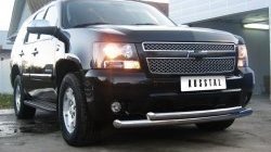 24 999 р. Защита переднего бампера (2 трубыØ76 мм, нержавейка) SLITKOFF Chevrolet Tahoe GMT900 5 дв. (2006-2013)  с доставкой в г. Набережные‑Челны. Увеличить фотографию 6