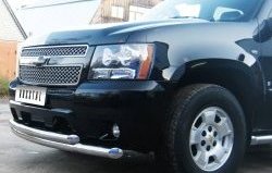 24 999 р. Защита переднего бампера (2 трубыØ76 мм, нержавейка) SLITKOFF Chevrolet Tahoe GMT900 5 дв. (2006-2013)  с доставкой в г. Набережные‑Челны. Увеличить фотографию 7