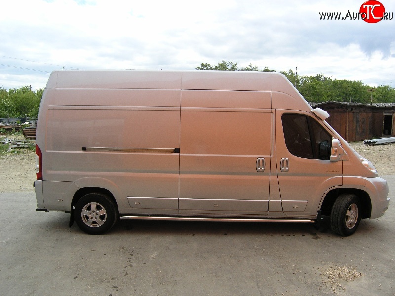 21 399 р. Защита порогов Russtal Fiat Ducato 250 (2006-2014) (Защита порогов с со скосами на торцах (вариант 1))  с доставкой в г. Набережные‑Челны