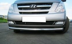 Одинарная защита переднего бампера SLITKOFF 76 мм Hyundai Starex/Grand Starex/H1 TQ дорестайлинг (2007-2013)