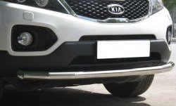 16 449 р. Одинарная защита переднего бампера SLITKOFF 70 мм  KIA Sorento  XM (2009-2012) дорестайлинг  с доставкой в г. Набережные‑Челны. Увеличить фотографию 1