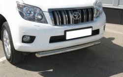 Одинарная защита переднего бампера SLITKOFF 76 мм Toyota Land Cruiser Prado J150 дорестайлинг (2009-2013)