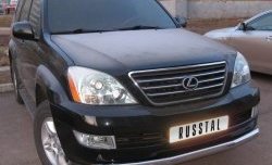 Одинарная защита переднего бампера SLITKOFF 76 мм Lexus (Лексус) GX470 (ГХ)  J120 (2002-2007) J120 дорестайлинг