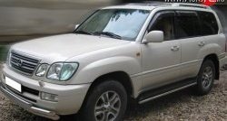 Защита порогов (Ø42 мм, нержавейка) SLITKOFF Lexus LX470 J100 дорестайлинг (1998-2002)