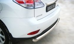 15 999 р. Защита заднего бампера (Ø76 мм, нержавейка) SLITKOFF Lexus RX450H AL10 дорестайлинг (2009-2012)  с доставкой в г. Набережные‑Челны. Увеличить фотографию 1