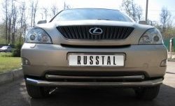 16 999 р. Защита переднего бампера (2 трубыØ63 и 42 мм, нержавейка) SLITKOFF Lexus RX350 XU30 дорестайлинг (2003-2006)  с доставкой в г. Набережные‑Челны. Увеличить фотографию 2