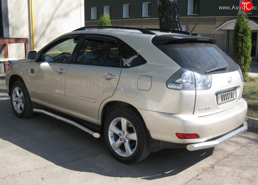 18 749 р. Защита заднего бампера (Ø63 мм, нержавейка) SLITKOFF Lexus RX330 XU30 (2003-2006)  с доставкой в г. Набережные‑Челны