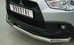 16 999 р. Одинарная защита переднего бампера SLITKOFF диаметром 63 мм  Mitsubishi ASX (2010-2012) дорестайлинг  с доставкой в г. Набережные‑Челны. Увеличить фотографию 2