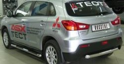 15 299 р. Защита заднего бампера (Ø63 мм, нержавейка) SLITKOFF Mitsubishi ASX дорестайлинг (2010-2012)  с доставкой в г. Набережные‑Челны. Увеличить фотографию 3