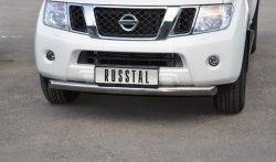 19 999 р. Одинарная защита переднего бампера SLITKOFF диаметром 76 мм (2010 г.в.) Nissan Pathfinder R51 дорестайлинг (2004-2007)  с доставкой в г. Набережные‑Челны. Увеличить фотографию 2