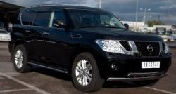 13 849 р. Защита порогов Russtal из круглой трубы диаметром 42 мм Nissan Patrol 6 Y62 дорестайлинг (2010-2014) (Защита порогов с со скосами на торцах (вариант 1))  с доставкой в г. Набережные‑Челны. Увеличить фотографию 5