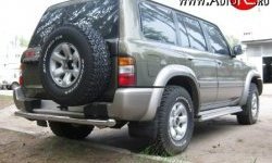 15 249 р. Защита заднего бампера (Ø76 мм, нержавейка) SLITKOFF  Nissan Patrol  5 (1997-2004) Y61 дорестайлинг, Y61 1-ый рестайлинг  с доставкой в г. Набережные‑Челны. Увеличить фотографию 2