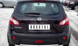 18 299 р. Защита заднего бампера (Ø63 и 42 мм, нержавейка) SLITKOFF Nissan Qashqai 1 J10 рестайлинг (2010-2013) (полированная нержавейка)  с доставкой в г. Набережные‑Челны. Увеличить фотографию 2