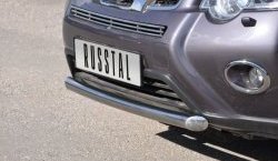 9 699 р. Одинарная защита переднего бампера Russtal диаметром 63 мм Nissan X-trail 2 T31 рестайлинг (2010-2015)  с доставкой в г. Набережные‑Челны. Увеличить фотографию 2