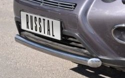 9 199 р. Одинарная защита переднего бампера Russtal диаметром 76 мм Nissan X-trail 2 T31 рестайлинг (2010-2015)  с доставкой в г. Набережные‑Челны. Увеличить фотографию 2