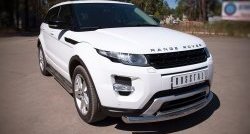 21 649 р. Защита переднего бампера (2 трубыØ76 и 42 мм, нержавейка) SLITKOFF Land Rover Range Rover Evoque 1 L538 дорестайлинг 5 дв. (2011-2015)  с доставкой в г. Набережные‑Челны. Увеличить фотографию 2