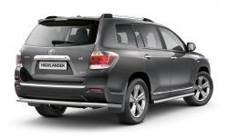 7 799 р. Защита порогов Petroil Tuning из круглой трубы диаметром 63 мм Toyota Highlander XU40 рестайлинг (2010-2013)  с доставкой в г. Набережные‑Челны. Увеличить фотографию 2