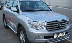 27 999 р. Защита переднего бампера (2 трубыØ76 и 42 мм, нержавейка) SLITKOFF  Toyota Land Cruiser  200 (2007-2012) дорестайлинг  с доставкой в г. Набережные‑Челны. Увеличить фотографию 2