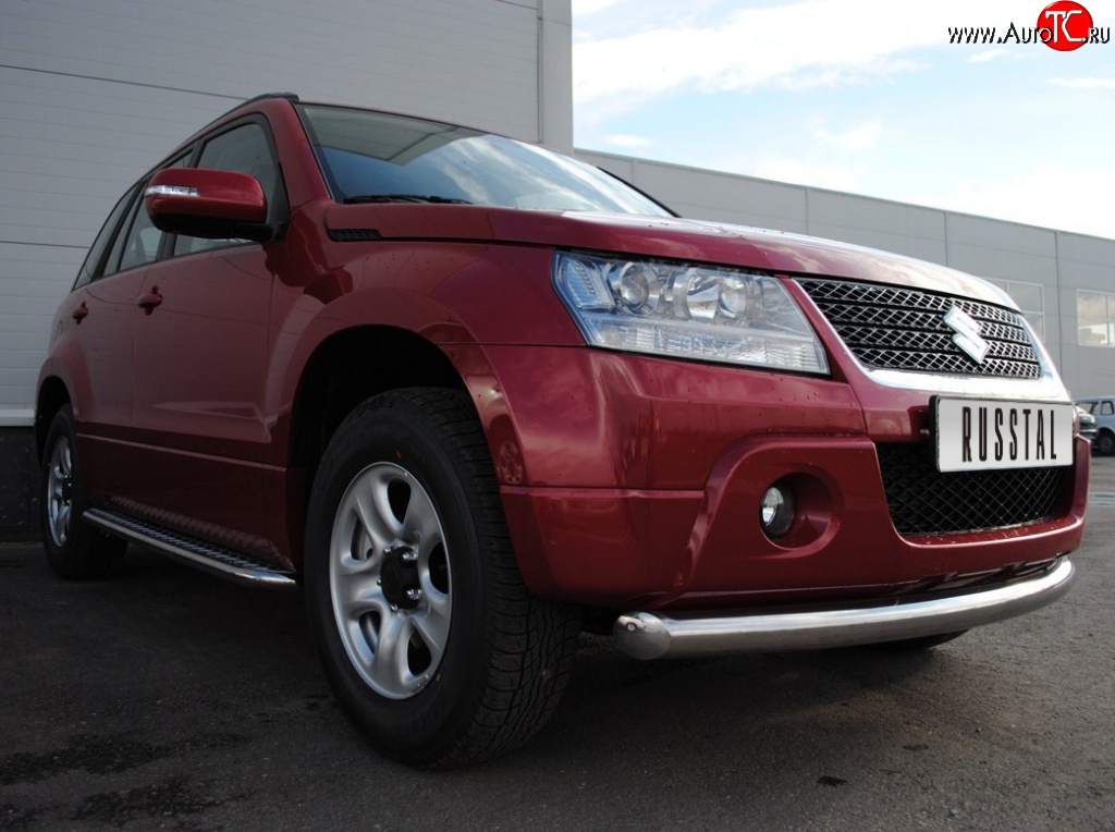 17 899 р. Одинарная защита переднего бампера SLITKOFF  Suzuki Grand Vitara  JT 5 дверей (2005-2008) дорестайлинг  с доставкой в г. Набережные‑Челны