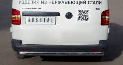 17 499 р. Защита заднего бампера (Ø63 мм, нержавейка) SLITKOFF  Volkswagen Transporter  T5 (2003-2009) дорестайлинг  с доставкой в г. Набережные‑Челны. Увеличить фотографию 4