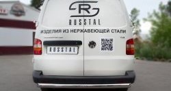 18 399 р. Защита заднего бампера (Ø76 мм, нержавейка) SLITKOFF Volkswagen Transporter T5 дорестайлинг (2003-2009)  с доставкой в г. Набережные‑Челны. Увеличить фотографию 4