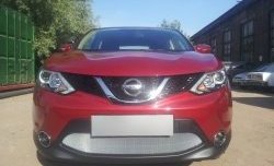 1 539 р. Сетка на бампер Russtal (хром) Nissan Qashqai 2 J11 рестайлинг (2017-2022)  с доставкой в г. Набережные‑Челны. Увеличить фотографию 3