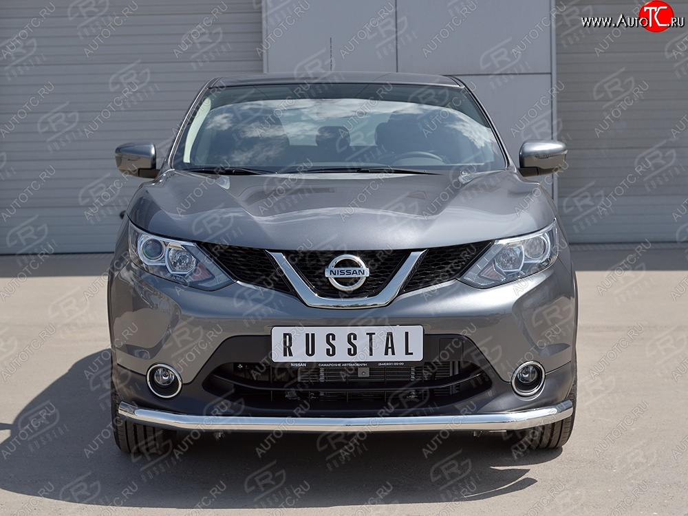 15 999 р. Защита переднего бампера (Ø42 мм, нержавейка) SLITKOFF Nissan Qashqai 2 J11 дорестайлинг (2013-2019)  с доставкой в г. Набережные‑Челны