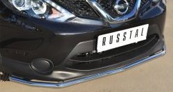 14 999 р. Одинарная защита переднего бампера диаметром 42 мм SLITKOFF Nissan Qashqai 2 J11 дорестайлинг (2013-2019)  с доставкой в г. Набережные‑Челны. Увеличить фотографию 2