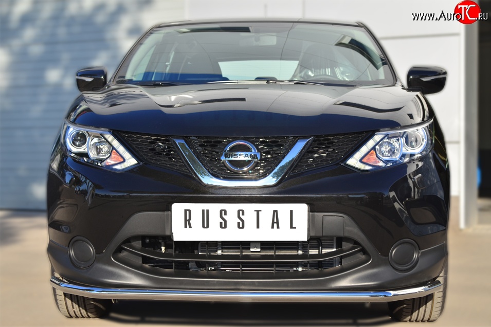 14 999 р. Одинарная защита переднего бампера диаметром 42 мм SLITKOFF Nissan Qashqai 2 J11 дорестайлинг (2013-2019)  с доставкой в г. Набережные‑Челны