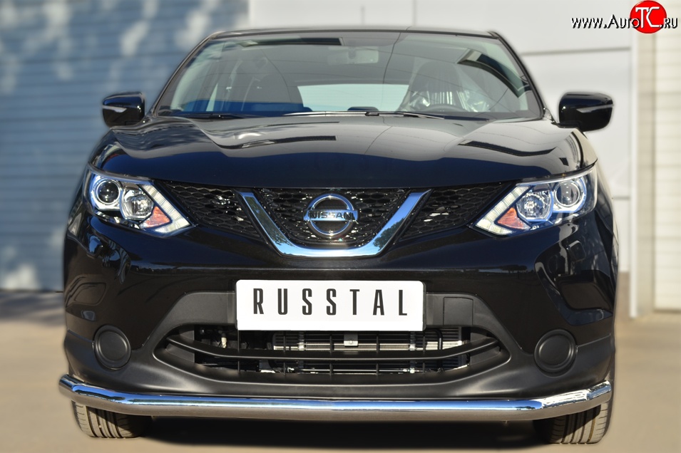 15 999 р. Одинарная защита переднего бампера диаметром 63 мм SLITKOFF Nissan Qashqai 2 J11 дорестайлинг (2013-2019)  с доставкой в г. Набережные‑Челны