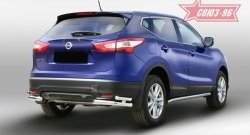 13 679 р. Защита заднего бампера Souz-96 (d60/42) Nissan Qashqai 2 J11 рестайлинг (2017-2022)  с доставкой в г. Набережные‑Челны. Увеличить фотографию 1