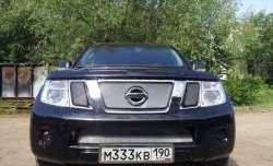 1 539 р. Нижняя сетка на бампер Russtal (хром) Nissan Pathfinder R51 рестайлинг (2009-2014)  с доставкой в г. Набережные‑Челны. Увеличить фотографию 3