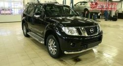 17 639 р. Защита переднего бампера одинарная Souz-96 (d76) Nissan Pathfinder R51 рестайлинг (2009-2014)  с доставкой в г. Набережные‑Челны. Увеличить фотографию 2