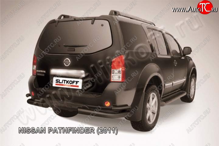 9 999 р. Уголки d76+d42 двойные  Nissan Pathfinder  R51 (2009-2014) рестайлинг (Цвет: серебристый)  с доставкой в г. Набережные‑Челны