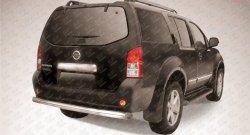 Защита заднего бампера из трубы диаметром 76 мм Slitkoff Nissan (Нисан) Pathfinder (Патфайндер)  R51 (2009-2014) R51 рестайлинг