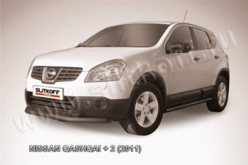 Защита переднего бампер Slitkoff Nissan Qashqai +2 1 J10 рестайлинг (2010-2014)