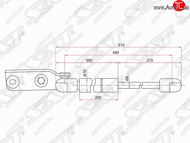 1 059 р. Упор багажника SAT  Nissan AD  Y11 (1999-2008)  с доставкой в г. Набережные‑Челны