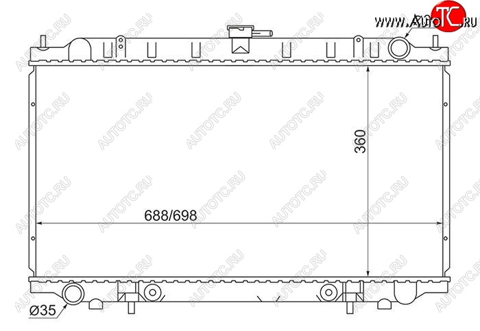 6 299 р. Радиатор двигателя (пластинчатый, МКПП/АКПП) SAT  Nissan AD  Y11 - Wingroad  2 Y11  с доставкой в г. Набережные‑Челны