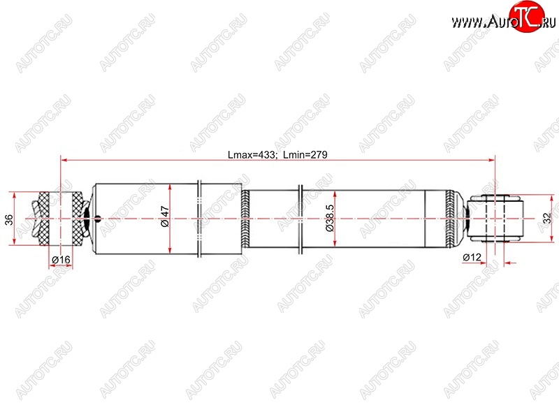 1 799 р. Амортизатор задний LH=RH SAT Nissan Wingroad 2 Y11 дорестайлинг универсал (1999-2001)  с доставкой в г. Набережные‑Челны