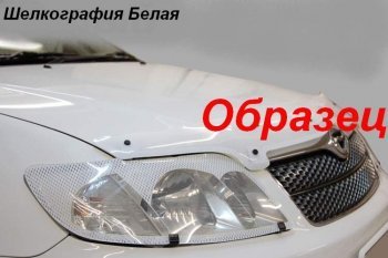 2 499 р. Дефлектор капота CA-Plastiс exclusive  Nissan AD  Y12 (2006-2016) дорестайлинг (Шелкография белая)  с доставкой в г. Набережные‑Челны. Увеличить фотографию 2